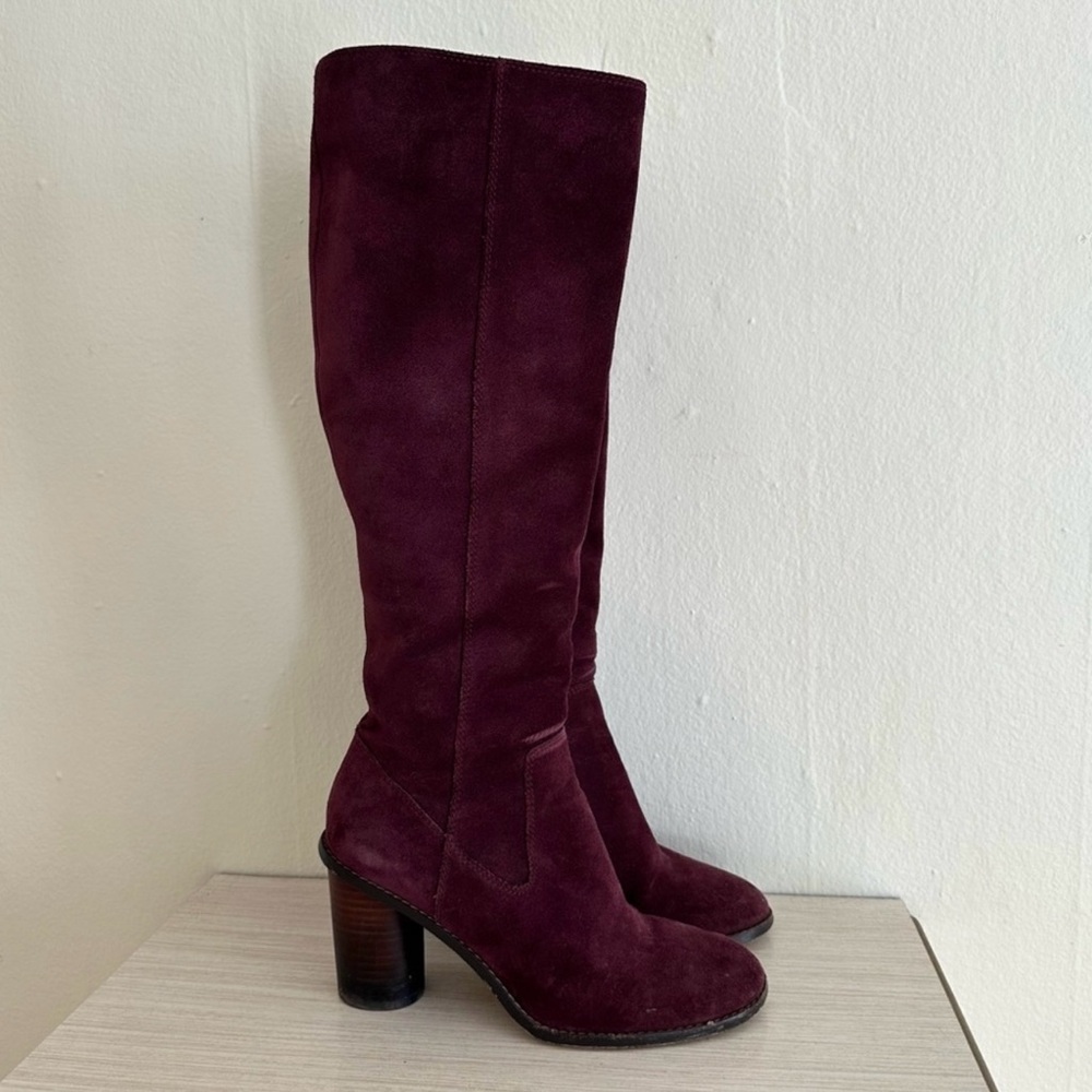 Coach Burgundy Heeled Boots
